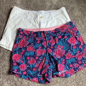 Lilly Pulitzer Callahan shorts size 4- 2 pairs